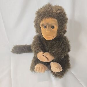 Hand Puppet Plush Hosung Vintage Monkey Toy with Sound 1994 Creepy Collectable